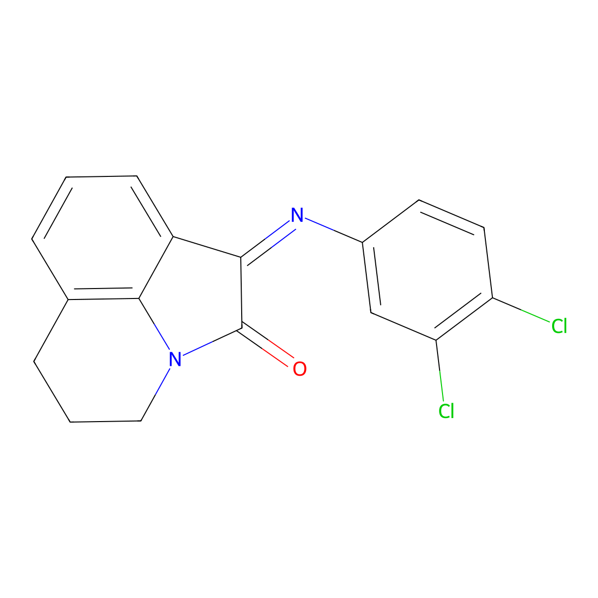 (1E)-1-[(3,4-dichlorophenyl)imino]-5,6-dihydro-4H-pyrrolo[3,2,1-ij]quinolin-2(1H)-one molecular structure, CAS 774559-94-3