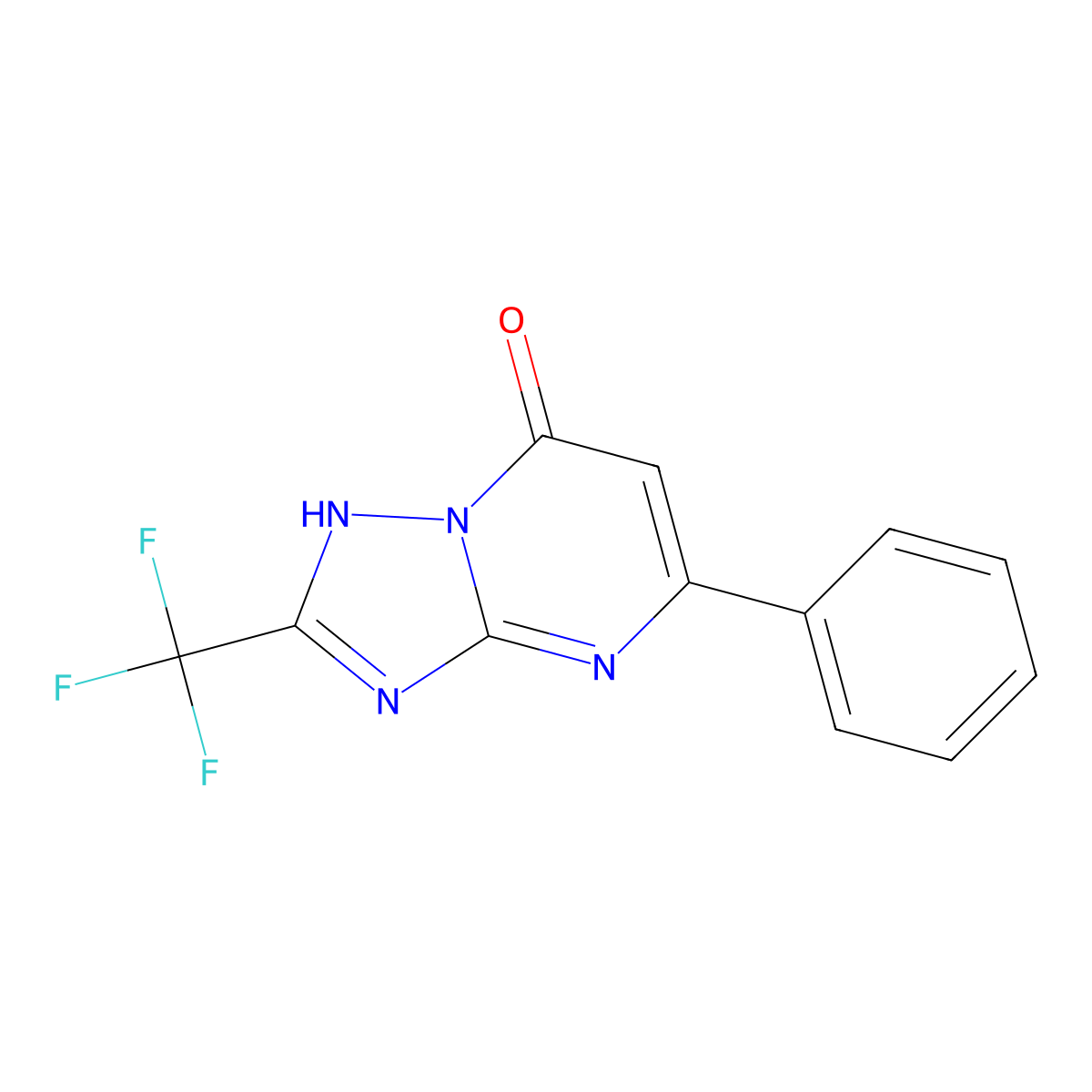 5-Phenyl-2-(trifluoromethyl)[1,2,4]triazolo[1,5-a]pyrimidin-7-ol molecular structure, CAS 774560-67-7