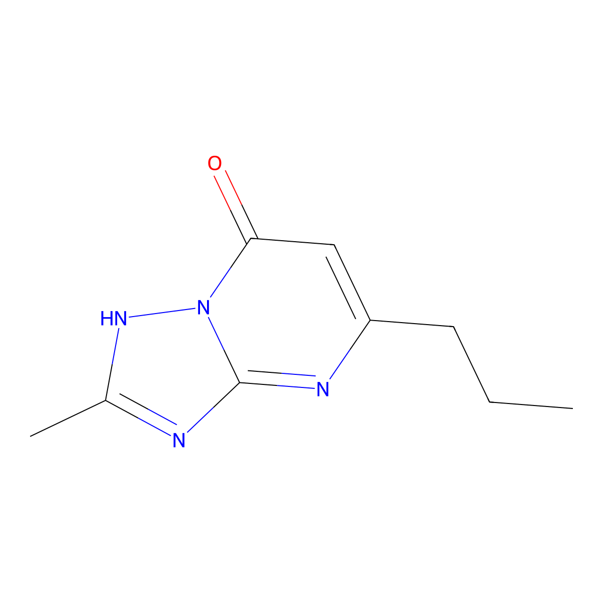 2-methyl-5-propyl-4H,7H-[1,2,4]triazolo[1,5-a]pyrimidin-7-one molecular structure, CAS 774560-69-9