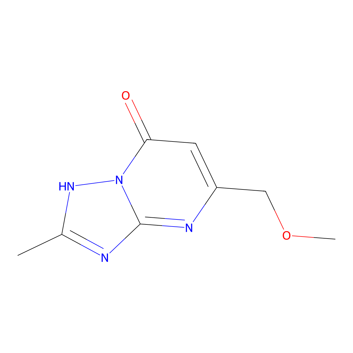 5-(methoxymethyl)-2-methyl[1,2,4]triazolo[1,5-a]pyrimidin-7(4H)-one molecular structure, CAS 774560-70-2