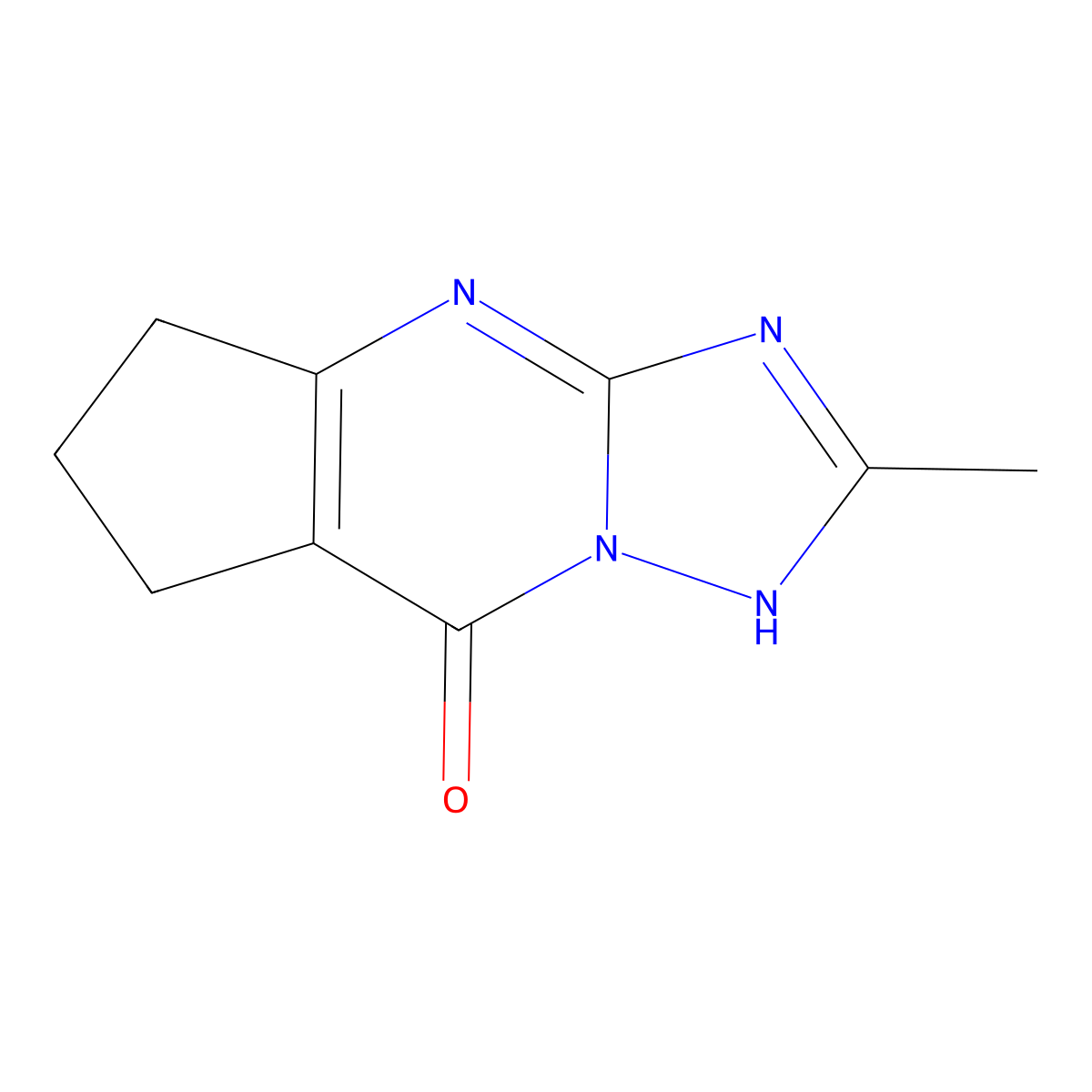 2-Methyl-1,5,6,7-tetrahydro-8H-cyclopenta[d][1,2,4]triazolo[1,5-a]pyrimidin-8-one molecular structure, CAS 774560-72-4