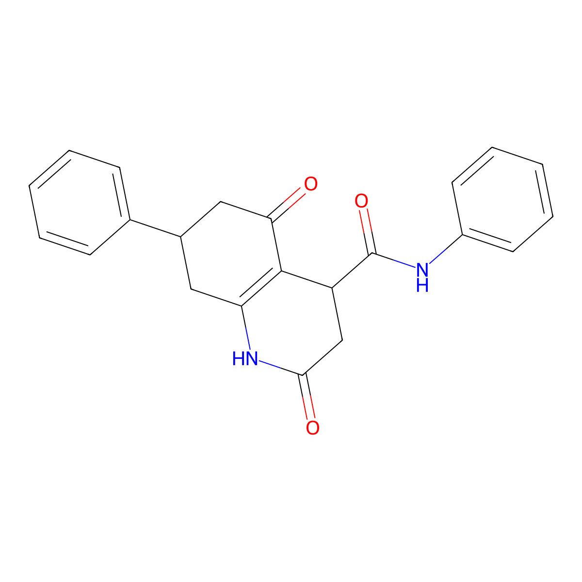 2,5-dioxo-N,7-diphenyl-1,2,3,4,5,6,7,8-octahydroquinoline-4-carboxamide molecular structure, CAS 774560-77-9