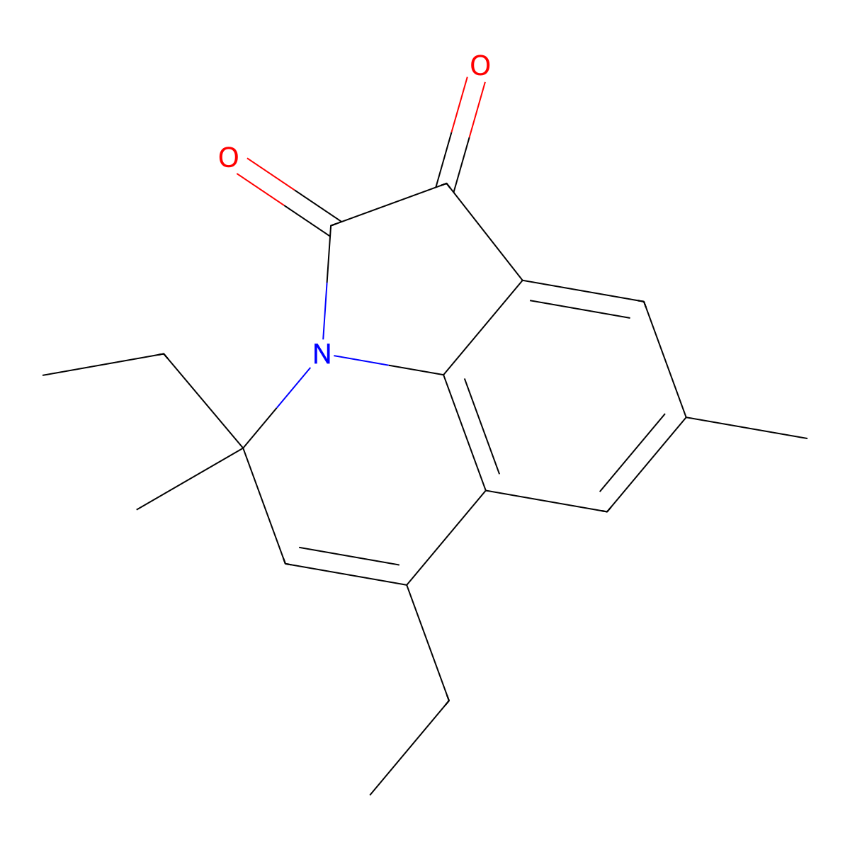 4,6-Diethyl-4,8-dimethyl-4H-pyrrolo[3,2,1-ij]quinoline-1,2-dione molecular structure, CAS 774561-60-3