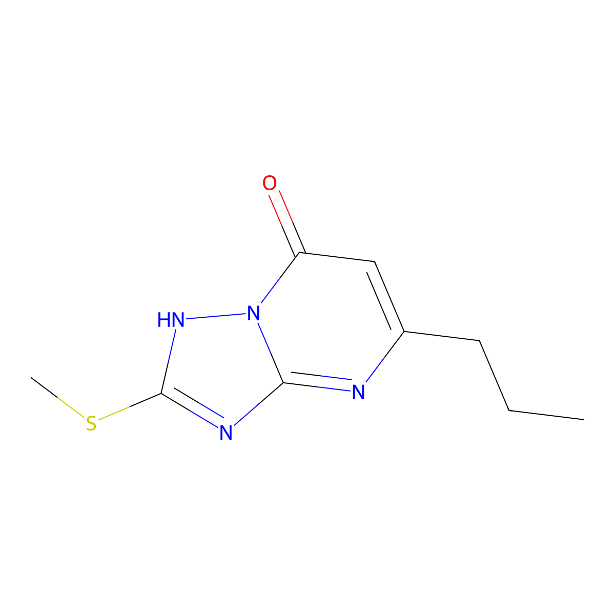 2-(methylthio)-5-propyl[1,2,4]triazolo[1,5-a]pyrimidin-7(4H)-one molecular structure, CAS 774561-79-4