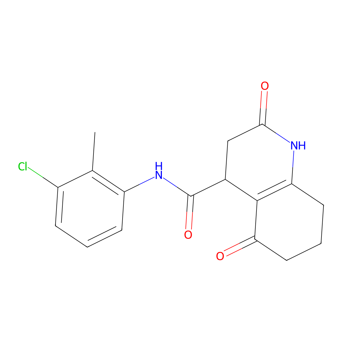 N-(3-chloro-2-methylphenyl)-2,5-dioxo-1,2,3,4,5,6,7,8-octahydroquinoline-4-carboxamide molecular structure, CAS 774562-64-0