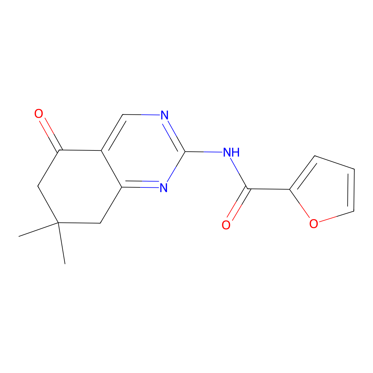 N-(7,7-dimethyl-5-oxo-6,8-dihydroquinazolin-2-yl)furan-2-carboxamide molecular structure, CAS 774563-62-1