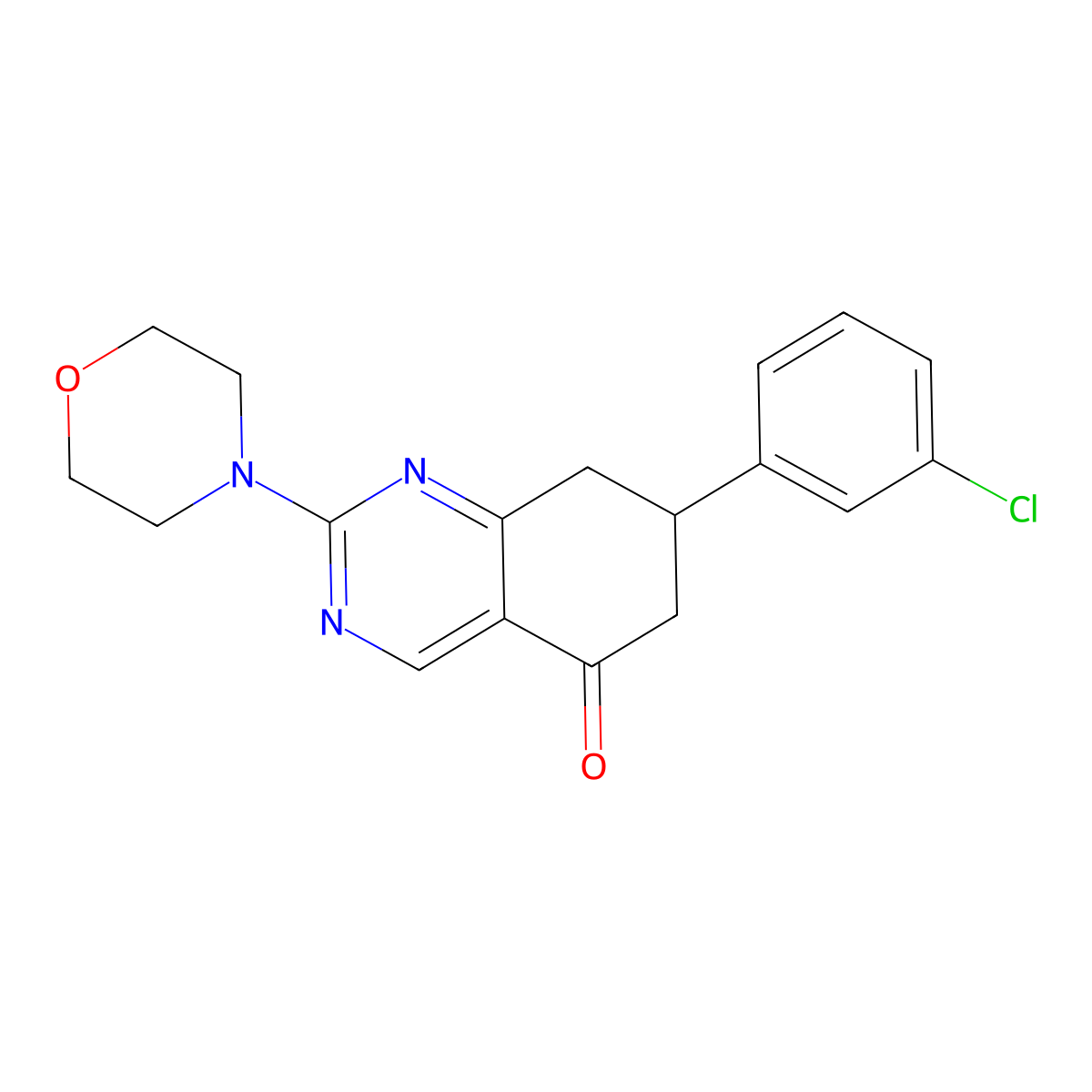 7-(3-chlorophenyl)-2-(morpholin-4-yl)-7,8-dihydroquinazolin-5(6H)-one molecular structure, CAS 774563-71-2