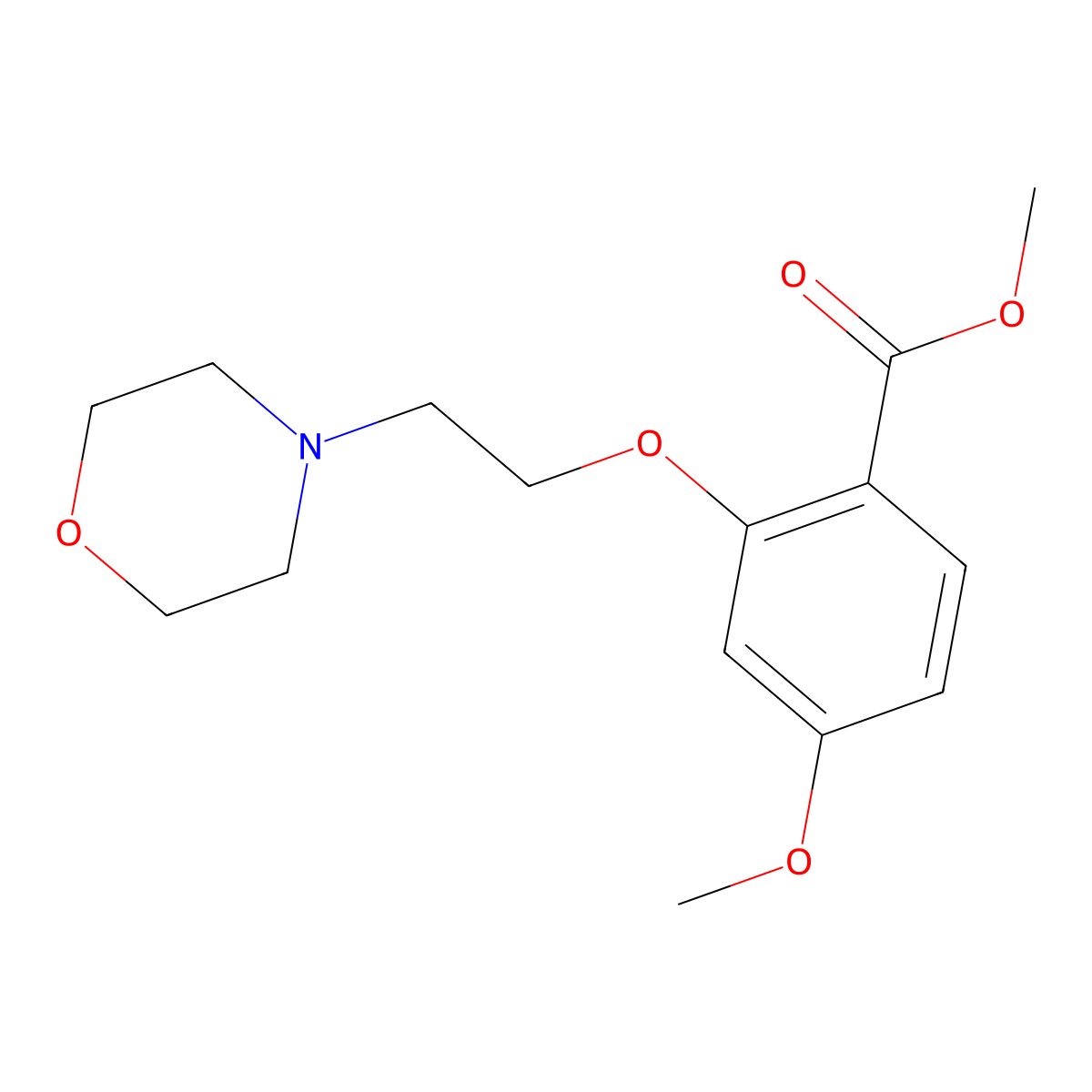 Methyl 4-methoxy-2-[2-(morpholin-4-yl)ethoxy]benzoate molecular structure, CAS 774564-51-1