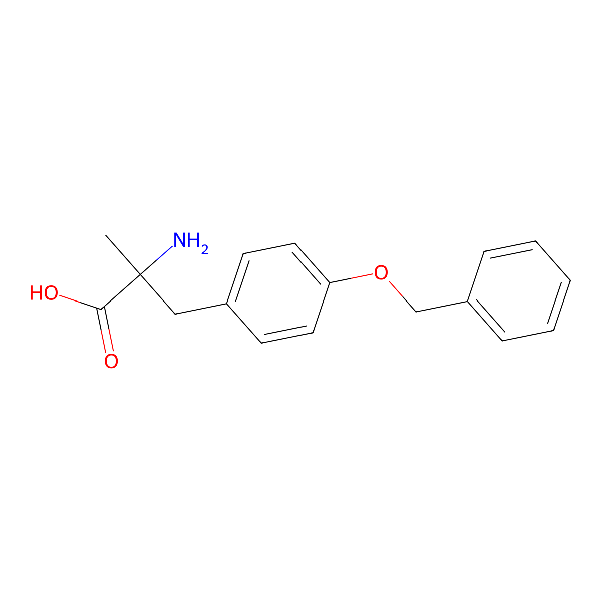 alpha-Methyl-O-(phenylmethyl)-L-tyrosine molecular structure, CAS 77457-02-4