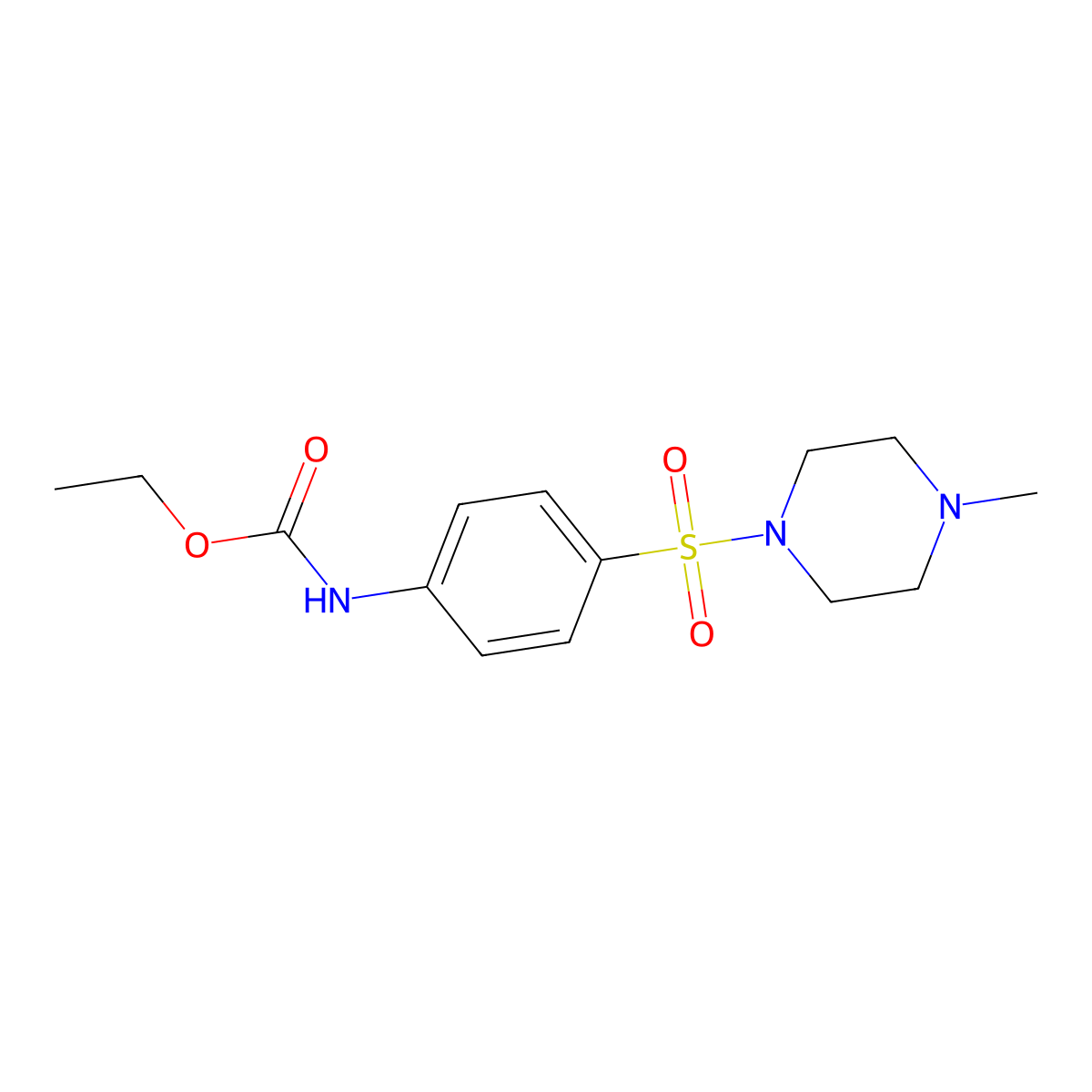 Ethyl (4-((4-methylpiperazin-1-yl)sulfonyl)phenyl)carbamate molecular structure, CAS 774574-82-2