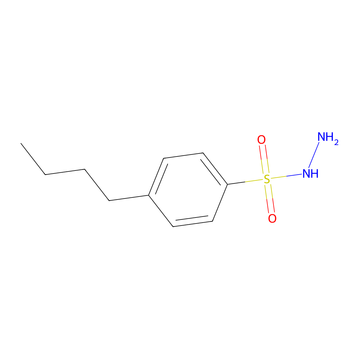4-Butylbenzenesulfonohydrazide molecular structure, CAS 774575-28-9