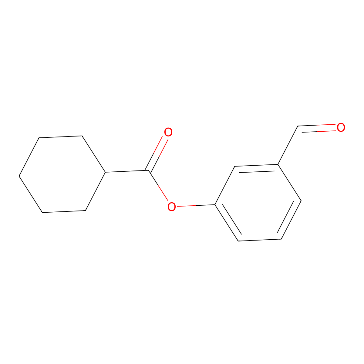 3-Formylphenyl cyclohexanecarboxylate molecular structure, CAS 774575-29-0
