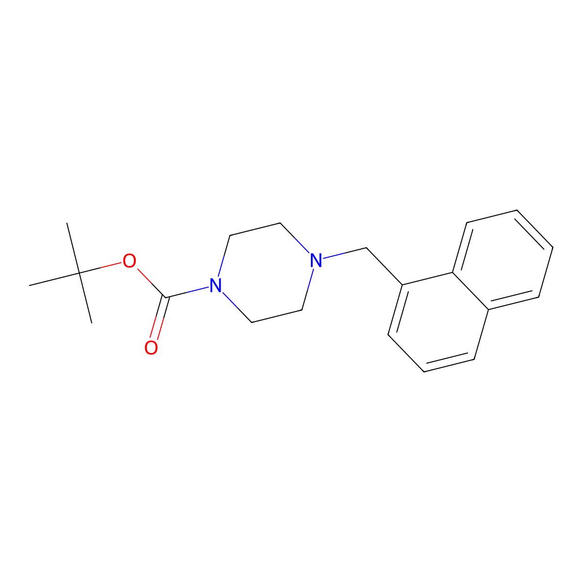 Tert-butyl 4-(naphthalen-1-ylmethyl)piperazine-1-carboxylate molecular structure, CAS 774575-34-7