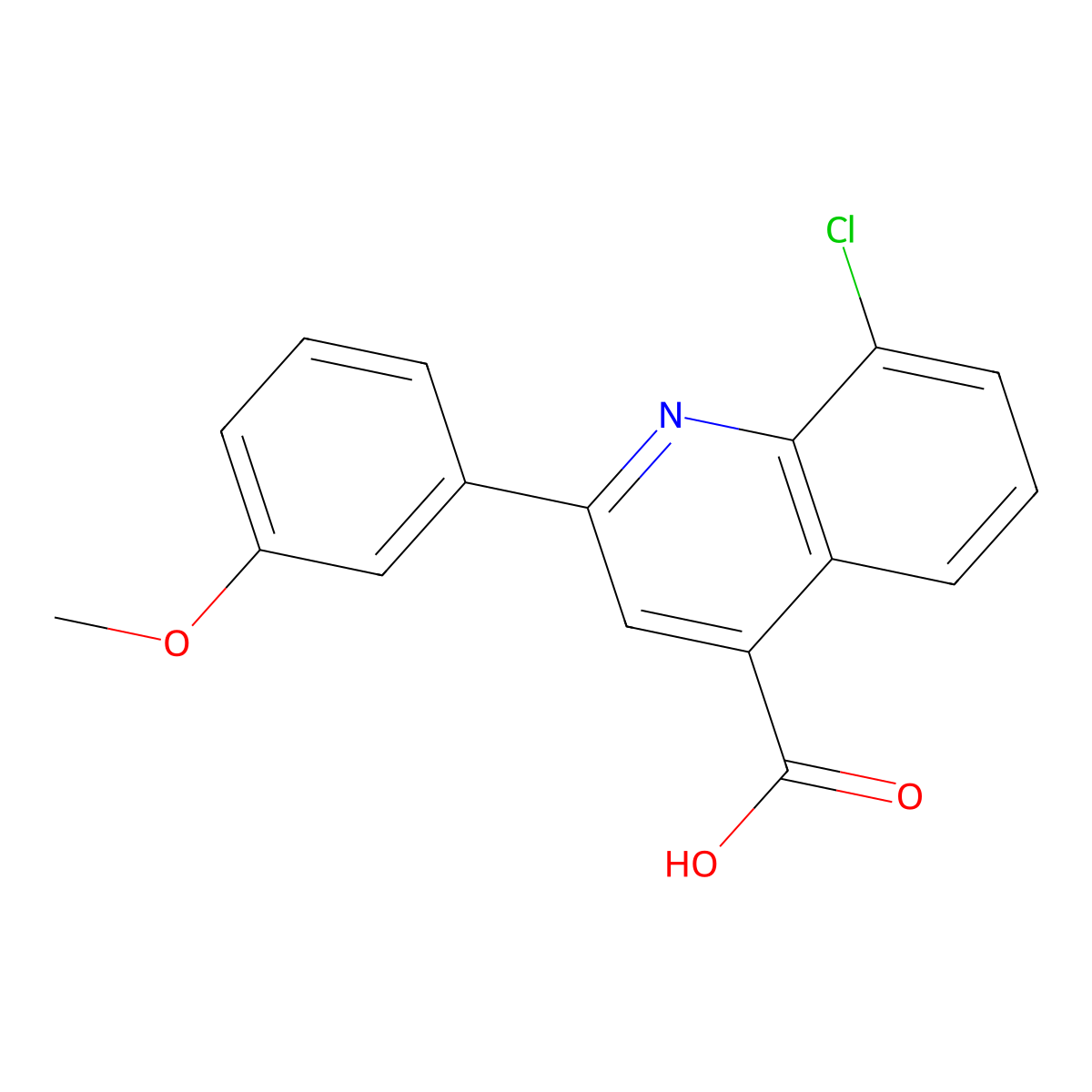 8-Chloro-2-(3-methoxyphenyl)quinoline-4-carboxylic acid molecular structure, CAS 774575-48-3