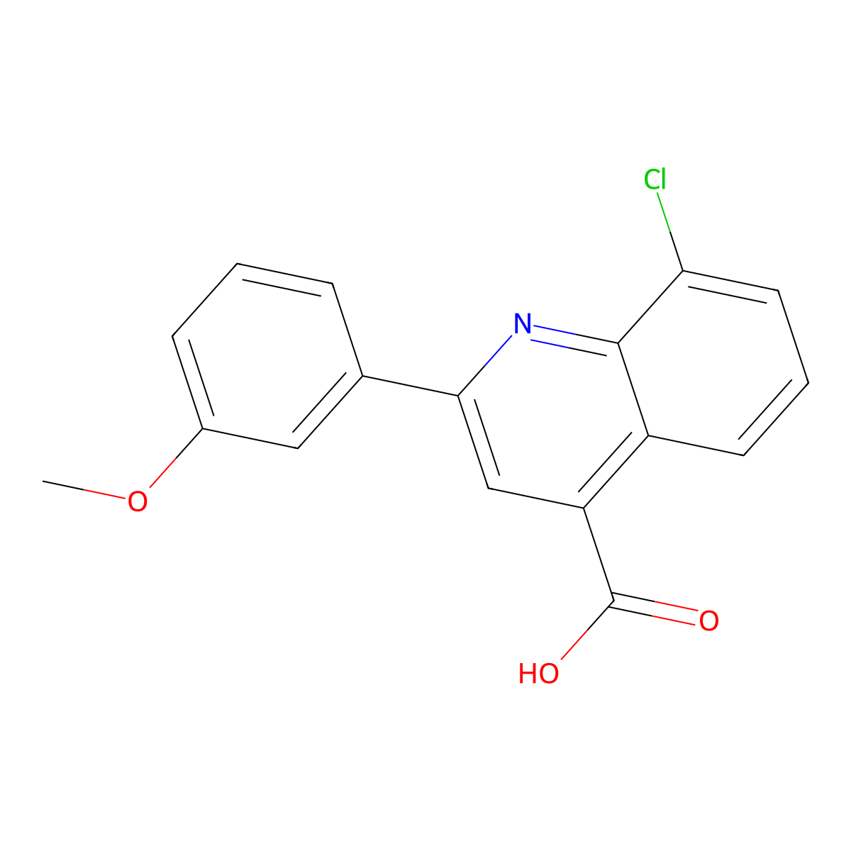8-Chloro-2-(3-methoxyphenyl)quinoline-4-carboxylic acid molecular structure, CAS 774575-48-3