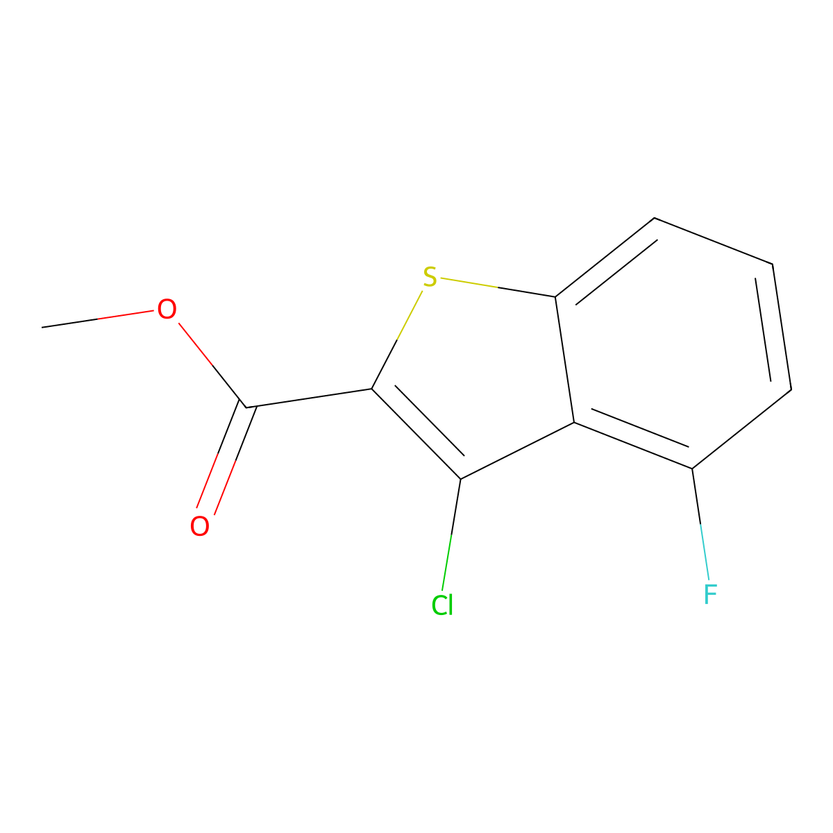 Methyl 3-chloro-4-fluorobenzo[b]thiophene-2-carboxylate molecular structure, CAS 774575-50-7
