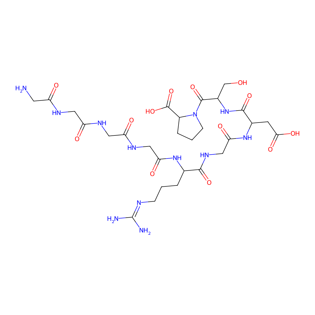 G4RGDSP, integrin-binding peptide molecular structure, CAS 774577-43-4