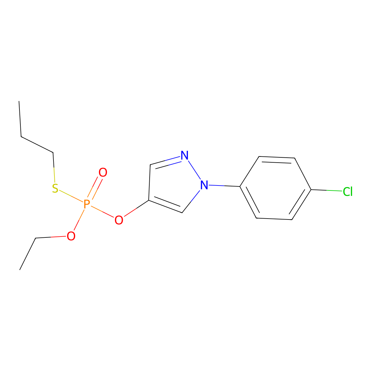 Pyraclofos molecular structure, CAS 77458-01-6