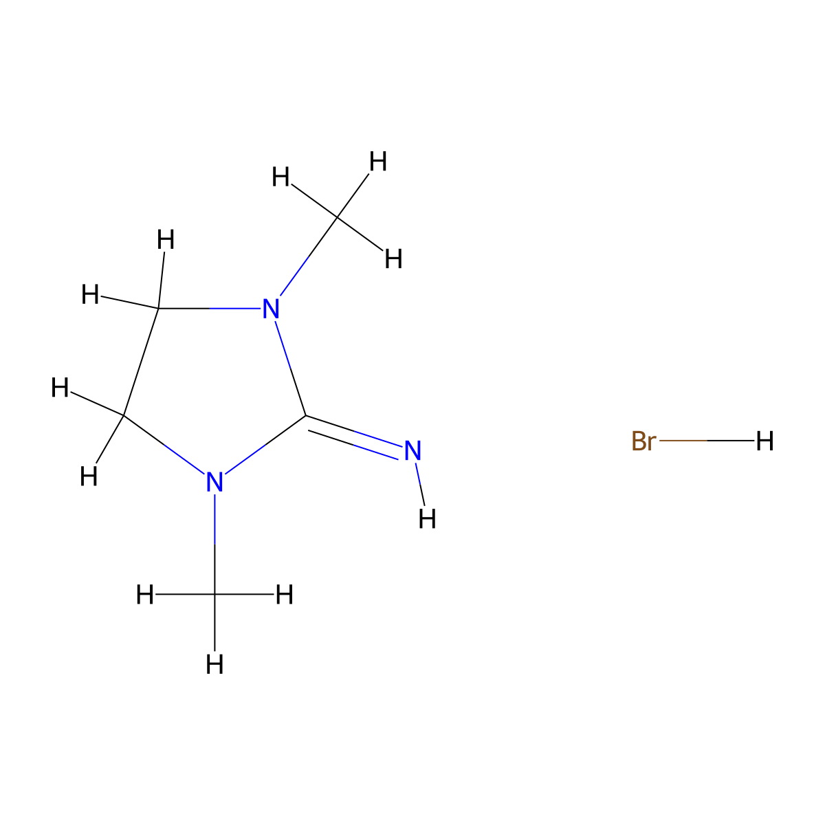 1,3-Dimethyl-2-imino-imidazolidine hydrobromide molecular structure, CAS 77458-86-7