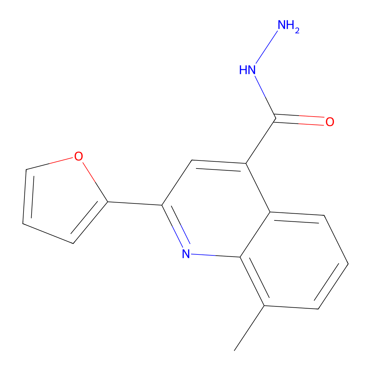 2-(Furan-2-yl)-8-methylquinoline-4-carbohydrazide molecular structure, CAS 774586-87-7
