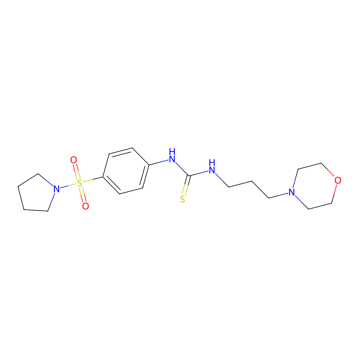 1-(3-Morpholin-4-ylpropyl)-3-(4-pyrrolidin-1-ylsulfonylphenyl)thiourea molecular structure, CAS 774586-96-8