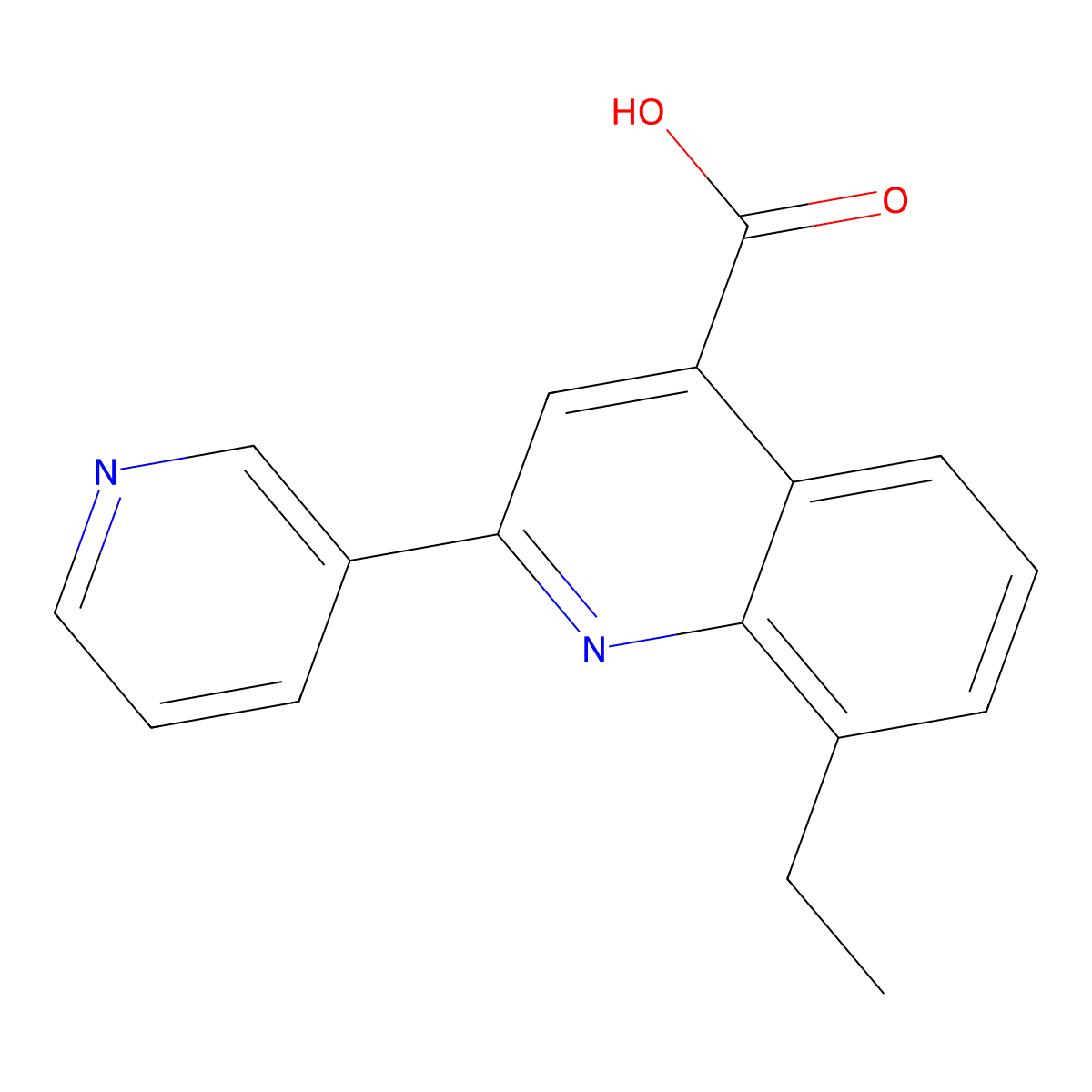 8-Ethyl-2-pyridin-3-ylquinoline-4-carboxylic acid molecular structure, CAS 774587-14-3