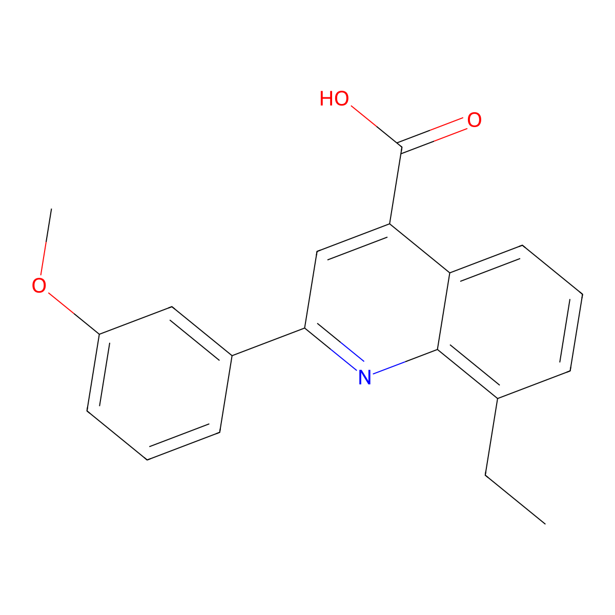 8-Ethyl-2-(3-methoxyphenyl)quinoline-4-carboxylic acid molecular structure, CAS 774587-15-4