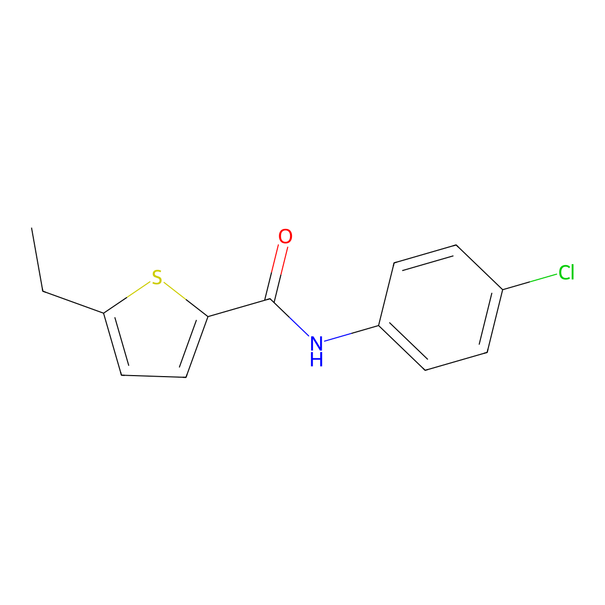 N-(4-chlorophenyl)-5-ethylthiophene-2-carboxamide molecular structure, CAS 774588-08-8