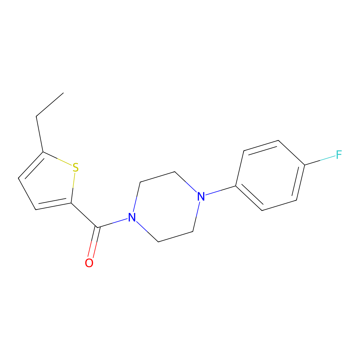 (5-Ethylthiophen-2-yl)-[4-(4-fluorophenyl)piperazin-1-yl]methanone molecular structure, CAS 774588-14-6