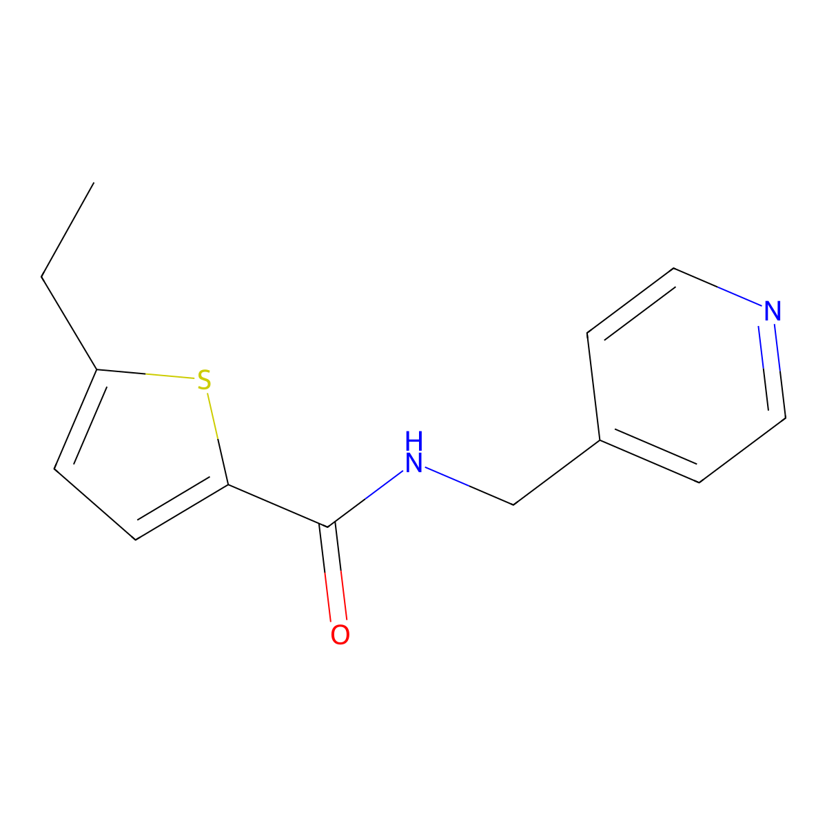 5-ethyl-N-(pyridin-4-ylmethyl)thiophene-2-carboxamide molecular structure, CAS 774588-34-0