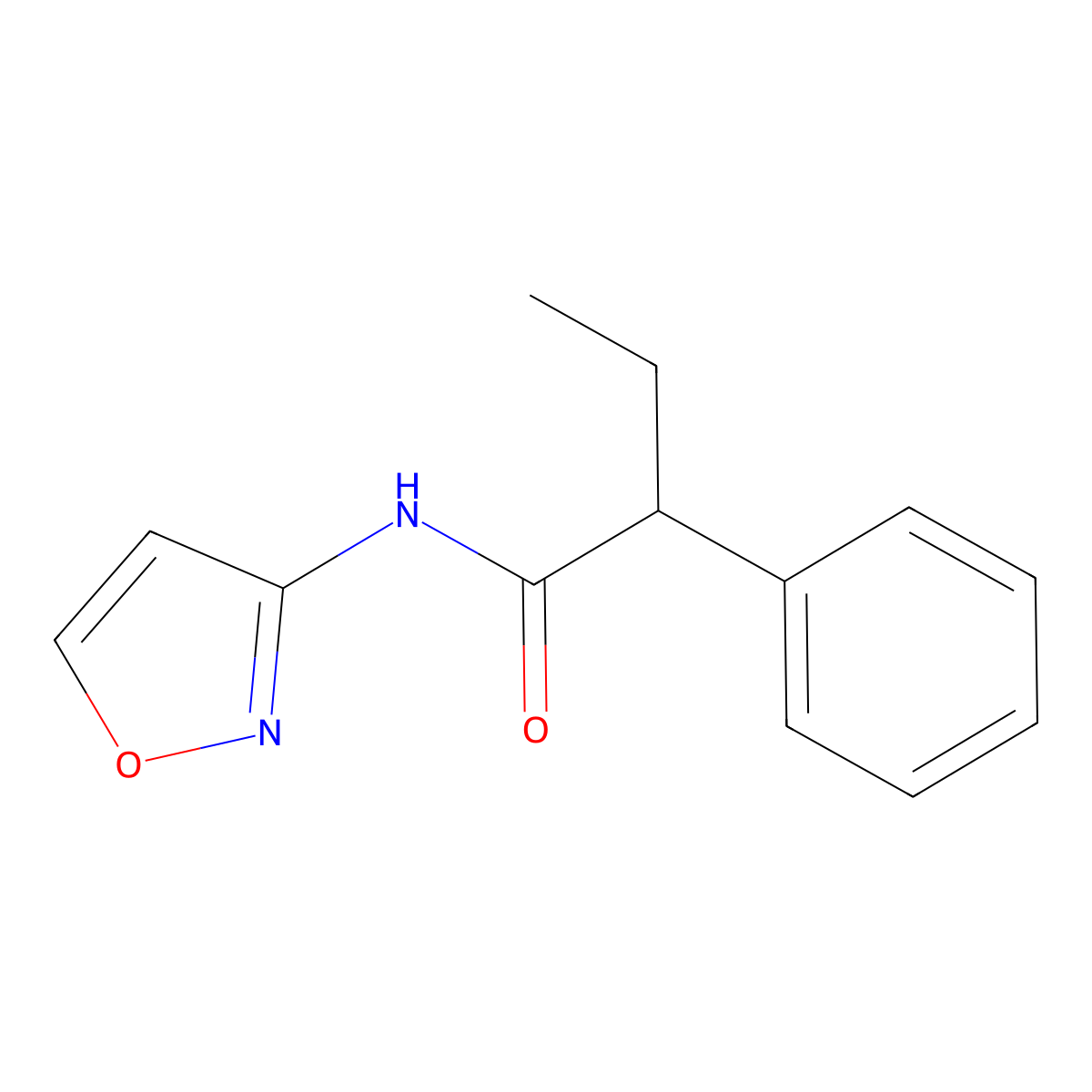 N-(Isoxazol-3-yl)-2-phenylbutanamide molecular structure, CAS 774588-62-4