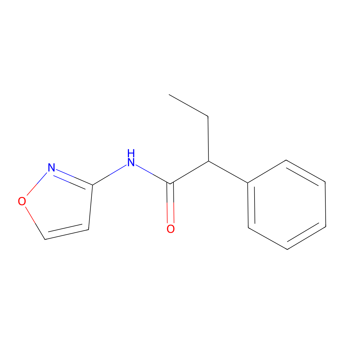 N-(Isoxazol-3-yl)-2-phenylbutanamide molecular structure, CAS 774588-62-4