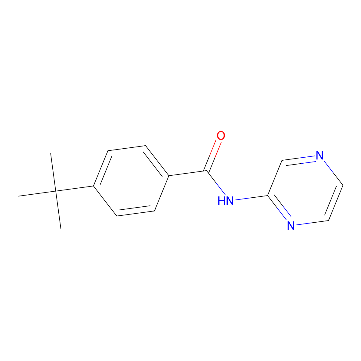 4-tert-butyl-N-pyrazin-2-ylbenzamide molecular structure, CAS 774589-60-5