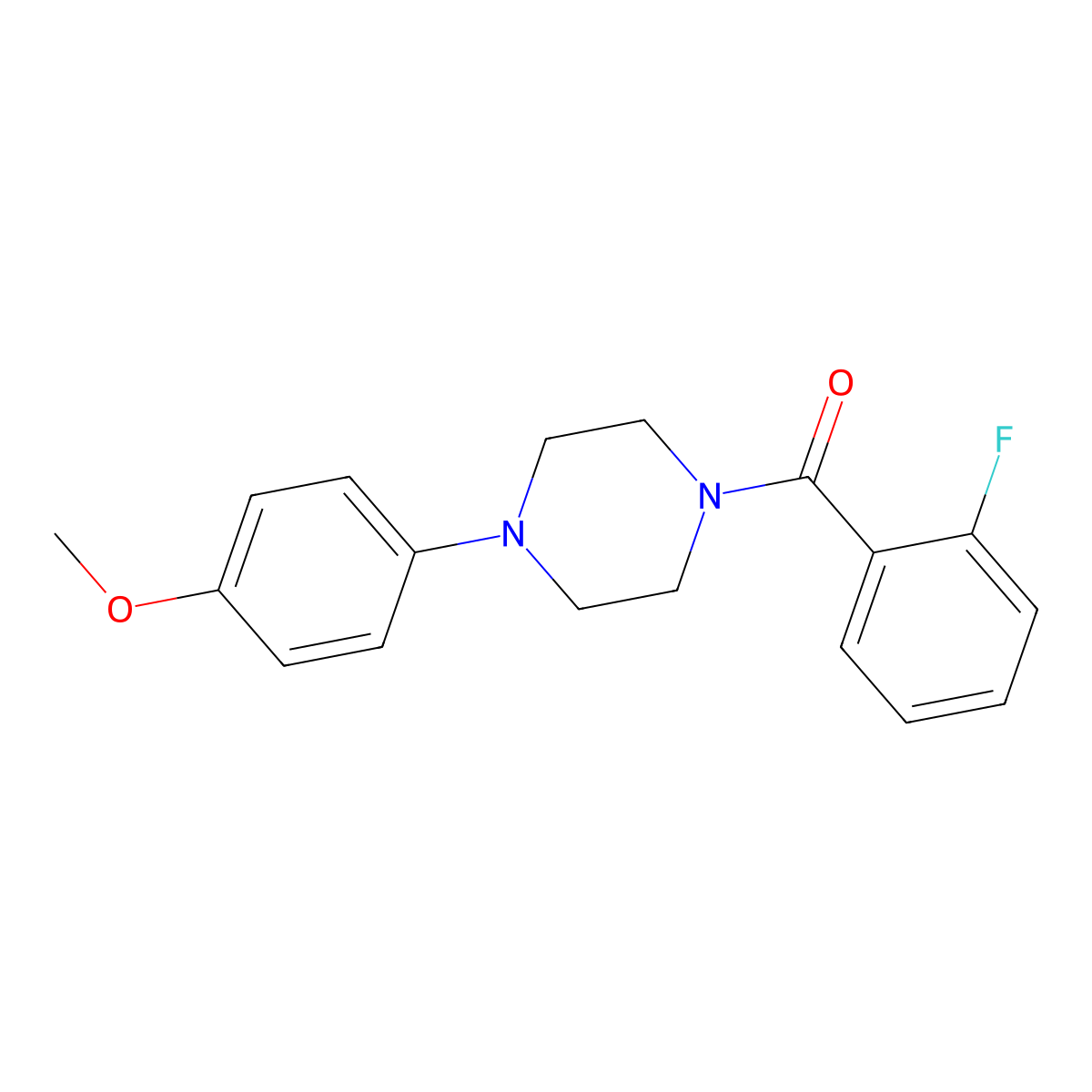 (2-Fluorophenyl)-[4-(4-methoxyphenyl)piperazin-1-yl]methanone molecular structure, CAS 774589-64-9