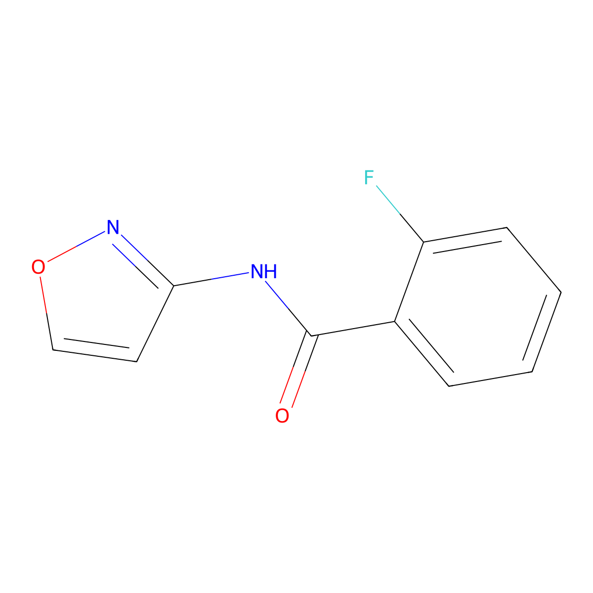 2-fluoro-N-(1,2-oxazol-3-yl)benzamide molecular structure, CAS 774589-65-0