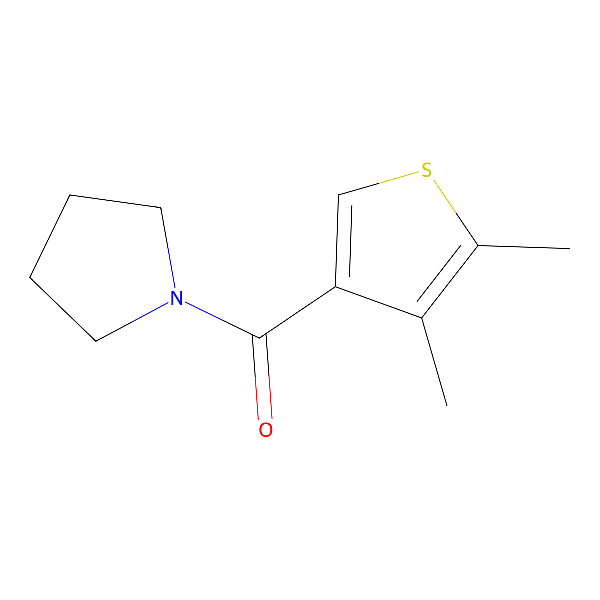 (4,5-Dimethylthiophen-3-yl)(pyrrolidin-1-yl)methanone molecular structure, CAS 774589-67-2