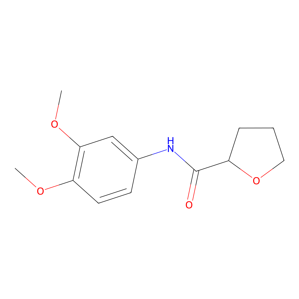 N-(3,4-dimethoxyphenyl)oxolane-2-carboxamide molecular structure, CAS 774589-85-4