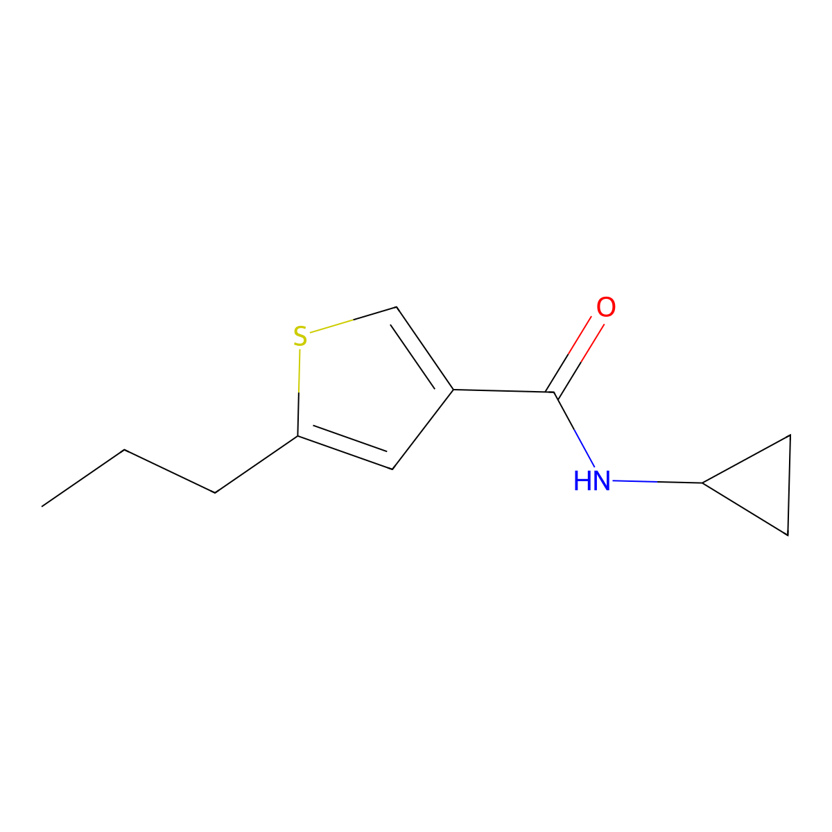 N-cyclopropyl-5-propylthiophene-3-carboxamide molecular structure, CAS 774590-01-1