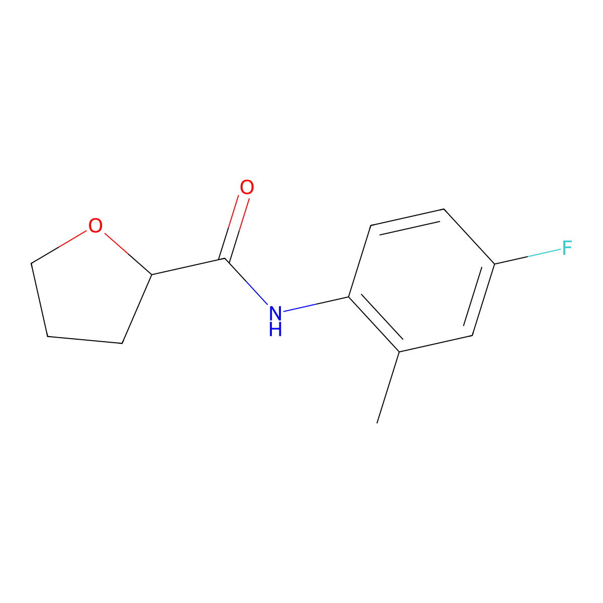 N-(4-fluoro-2-methylphenyl)tetrahydro-2-furancarboxamide molecular structure, CAS 774590-18-0