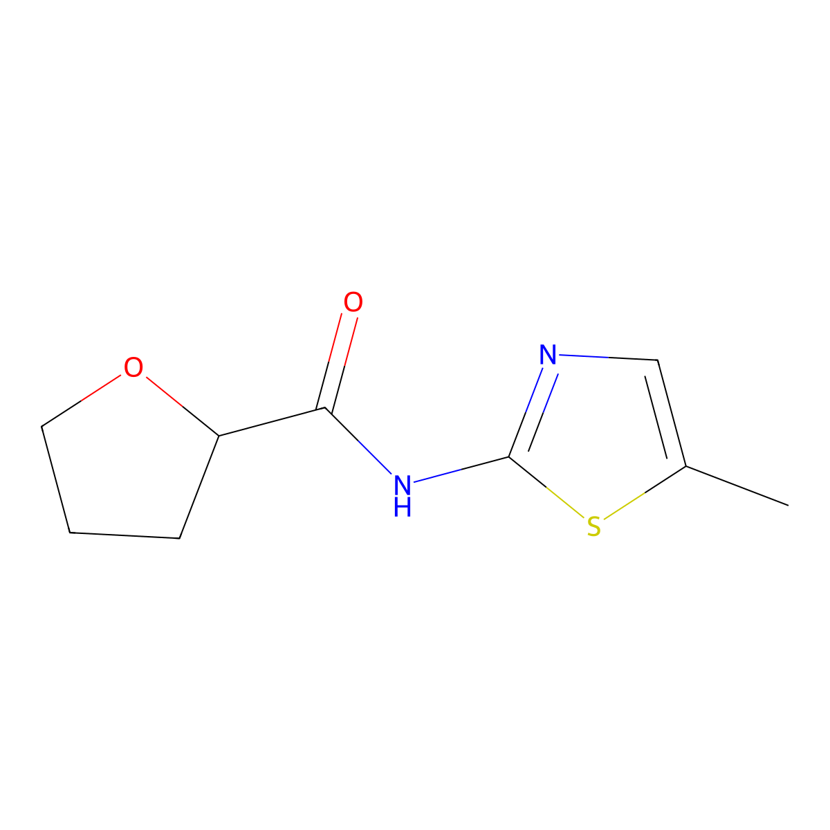 Tetrahydro-N-(5-methyl-2-thiazolyl)-2-furancarboxamide molecular structure, CAS 774590-43-1