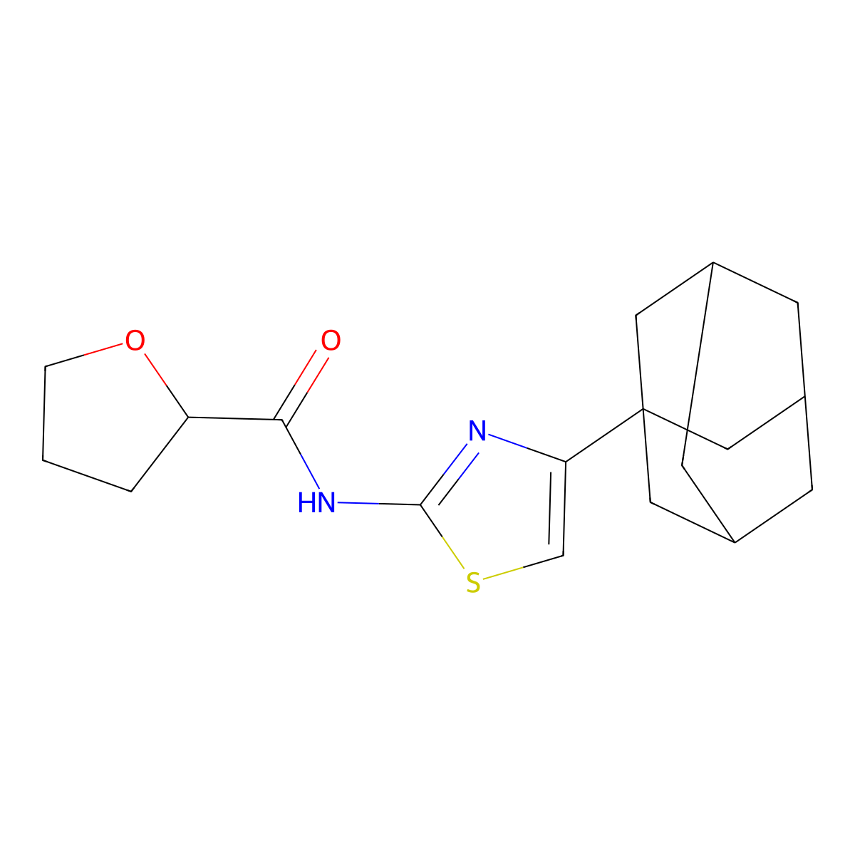 N-[4-(1-adamantyl)-1,3-thiazol-2-yl]oxolane-2-carboxamide molecular structure, CAS 774590-74-8
