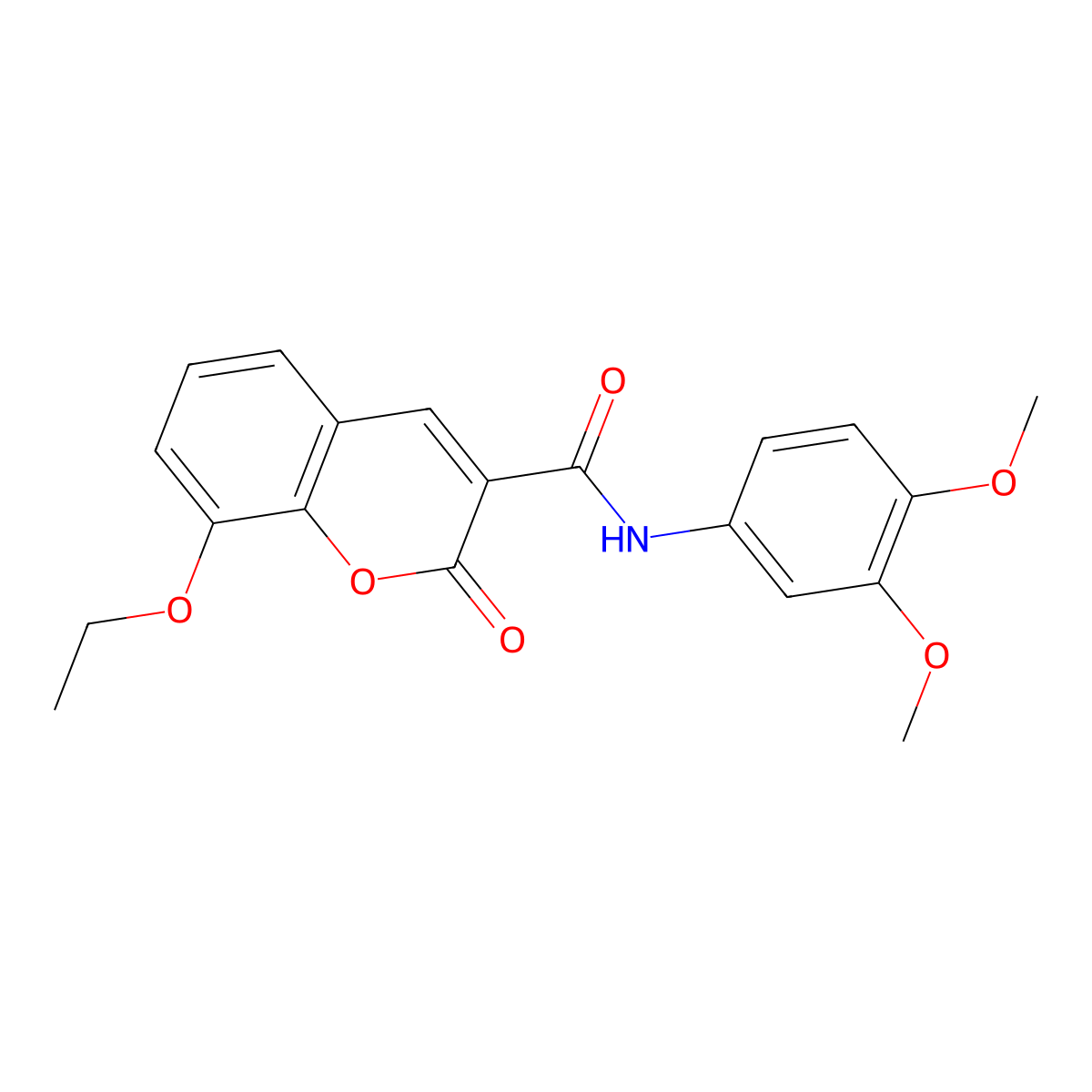 N-(3,4-dimethoxyphenyl)-8-ethoxy-2-oxo-2H-chromene-3-carboxamide molecular structure, CAS 774591-29-6