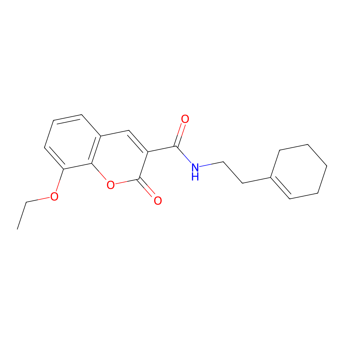 N-[2-(cyclohex-1-en-1-yl)ethyl]-8-ethoxy-2-oxo-2H-chromene-3-carboxamide molecular structure, CAS 774591-31-0