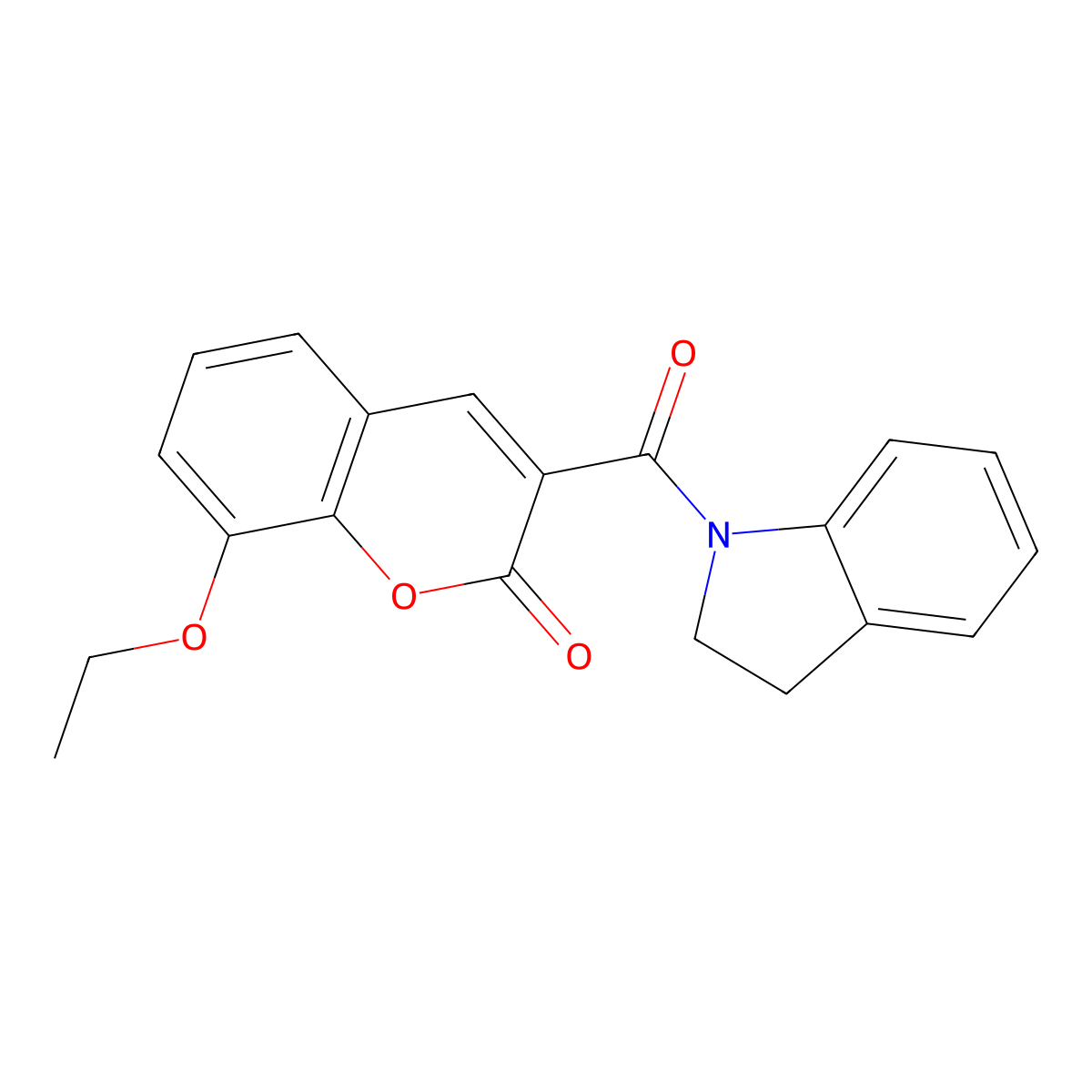 3-(2,3-Dihydroindole-1-carbonyl)-8-ethoxychromen-2-one molecular structure, CAS 774591-36-5