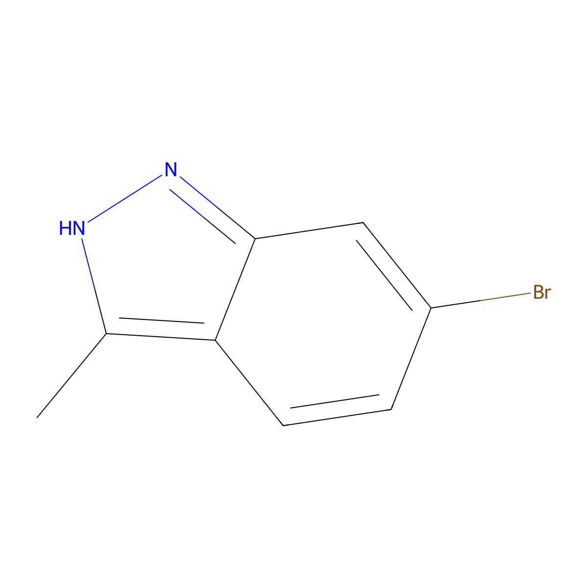 6-bromo-3-methyl-1H-indazole molecular structure, CAS 7746-27-2