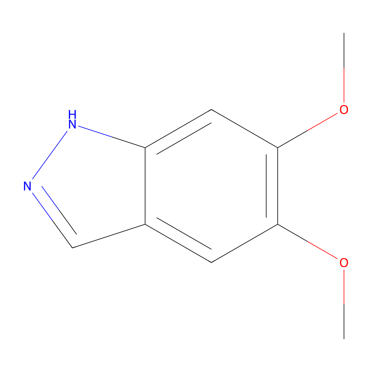 5,6-Dimethoxy-1H-indazole molecular structure, CAS 7746-30-7