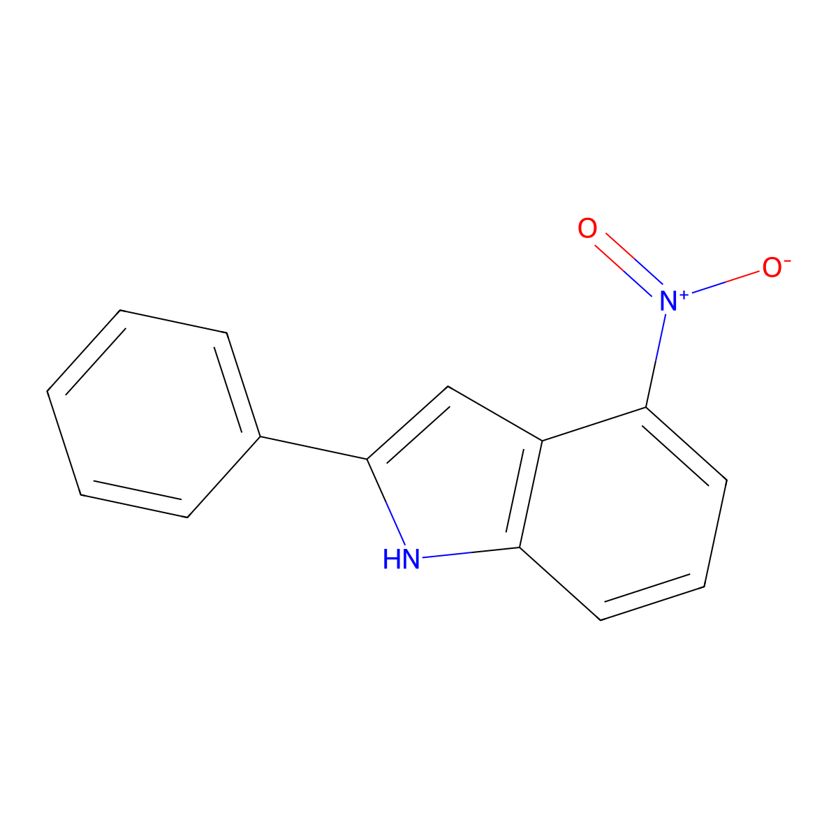 4-Nitro-2-phenyl-1H-indole molecular structure, CAS 7746-36-3