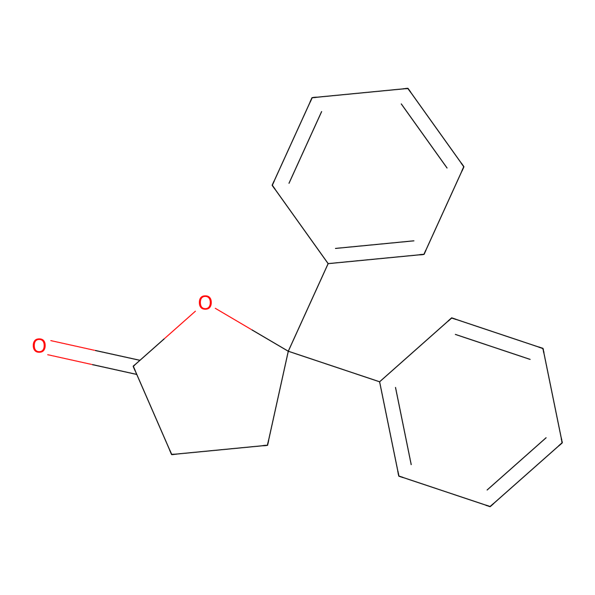 4,4-Diphenylbutyrolactone molecular structure, CAS 7746-94-3