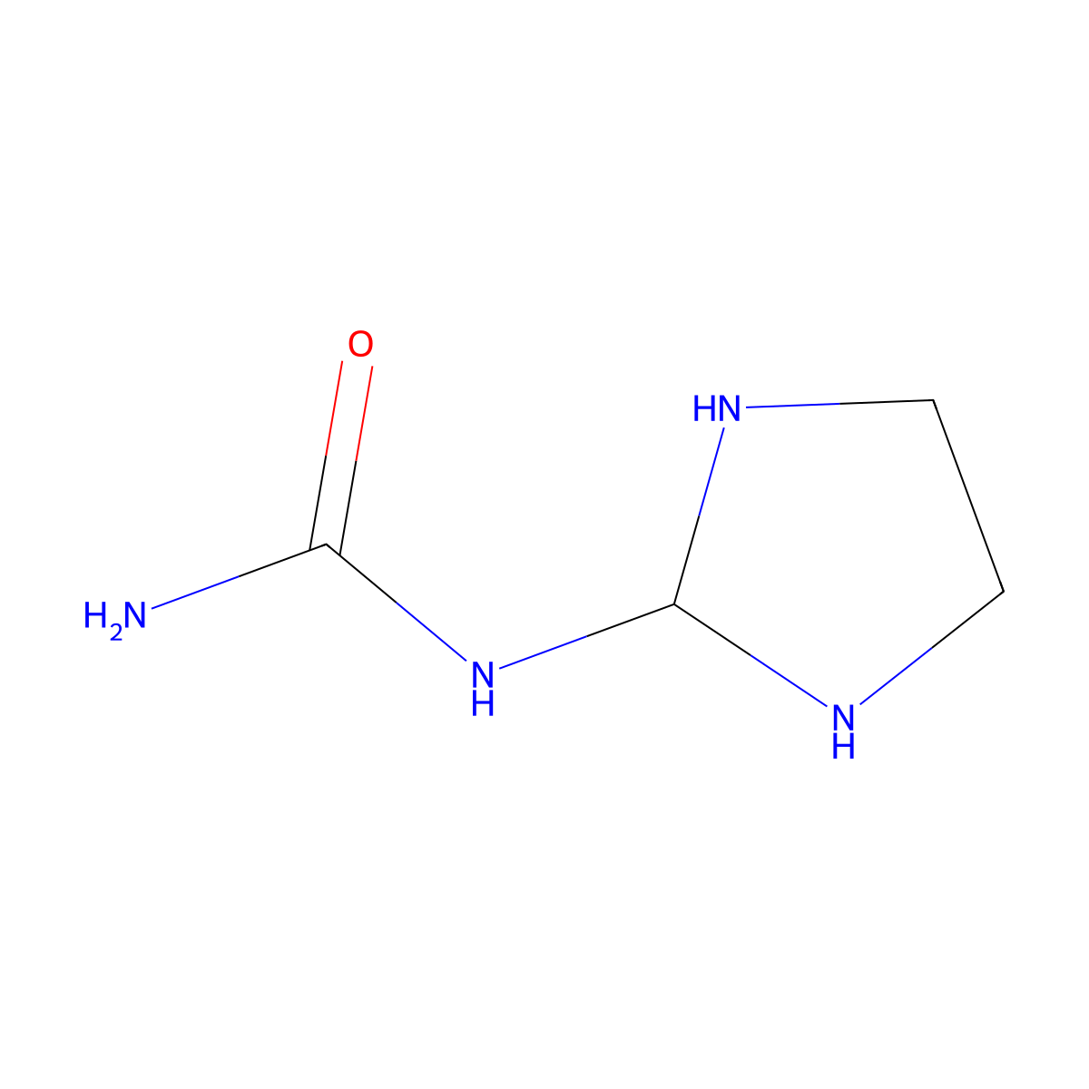 Imidazolidin-2-ylurea molecular structure, CAS 77460-14-1
