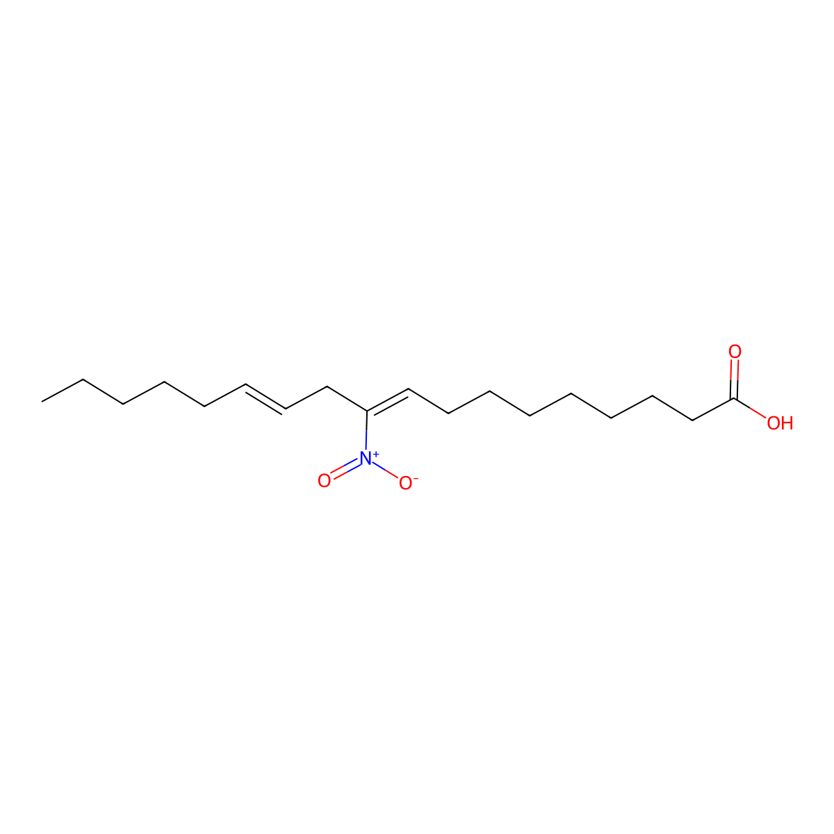 10-Nitrolinoleic acid molecular structure, CAS 774603-04-2